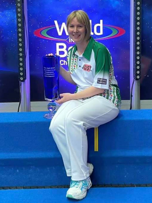 WBT World Indoor Championships 2021 Ladies Singles Champion Laura Daniels